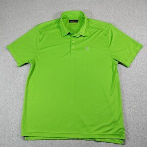 Loudmouth Polo Men’s XL Bright Green Performance Golf Shirt Short Sleeve